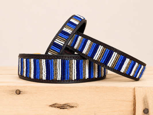 AZURE kralen hondenhalsband