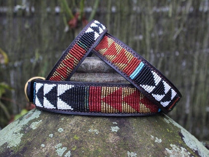 EL PASO beaded dog collar - lifestyle